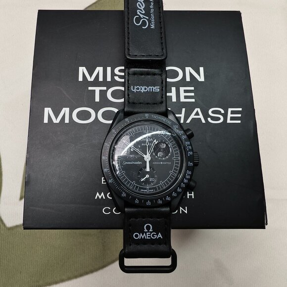 Swatch x Omega Moonswatch Moonphase Black Watch - Picture 6 of 7